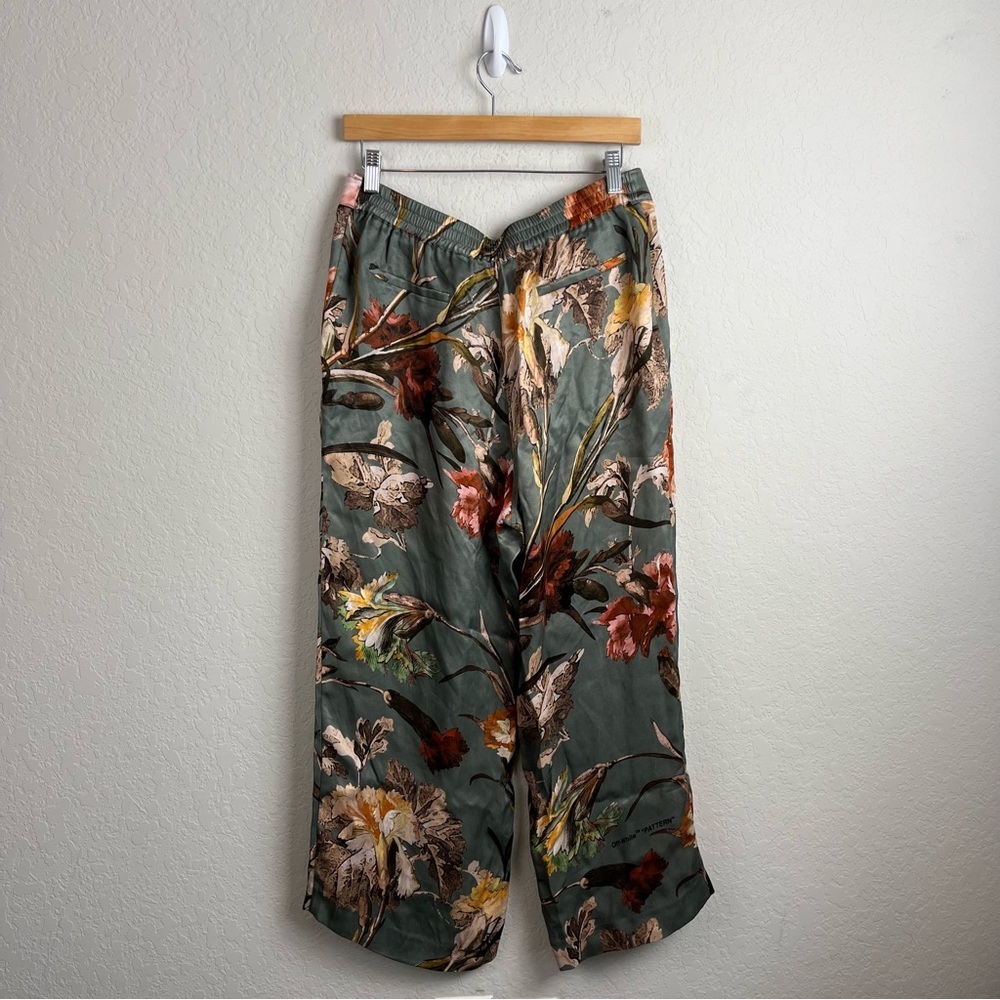 Off-White c/o Virgil Abloh Floral Wide Leg Palazzo Pants Size 44 - Picture 10 of 16